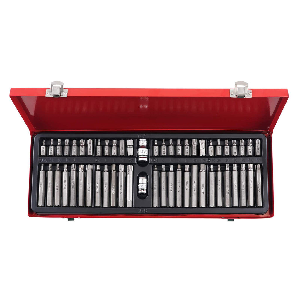 Neu 54 in 1 Bit Satz Hex Spline 1/2 Antrieb Steckschlüssel 30/75mm