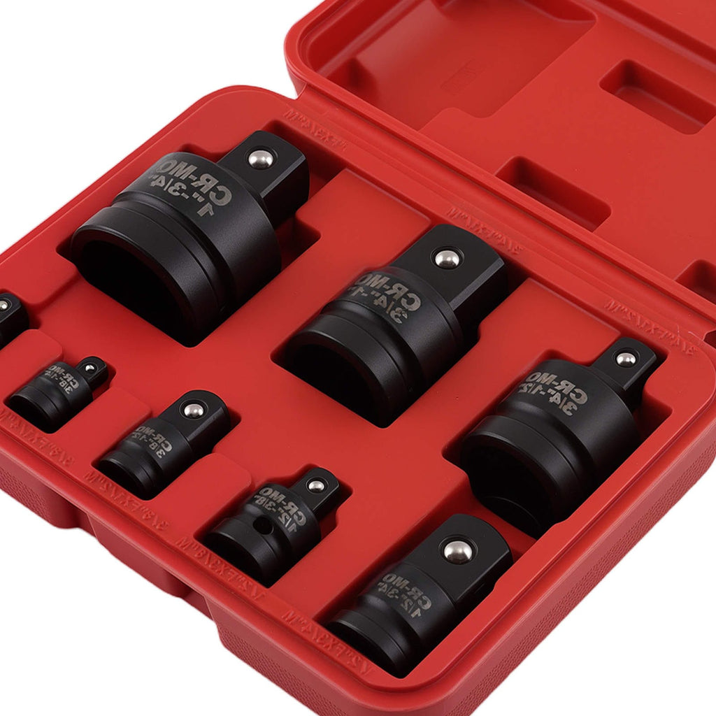 Neu 8 Teile Adapter Set for Schlagschrauber 1/4 1/2 3/4 1 Zoll CR-MO Koffer
