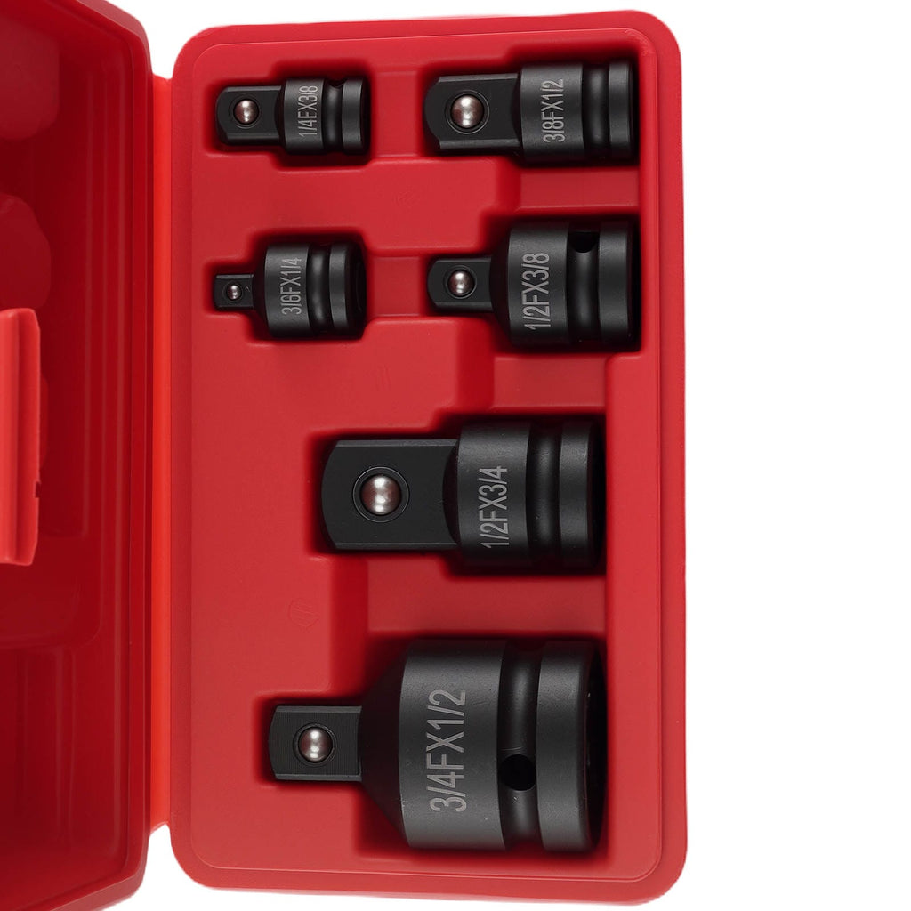 Neu 6 Stück Impact Adapter Set 1/4 3/8 1/2 Steckschlüssel Reduzierhülsen 45#
