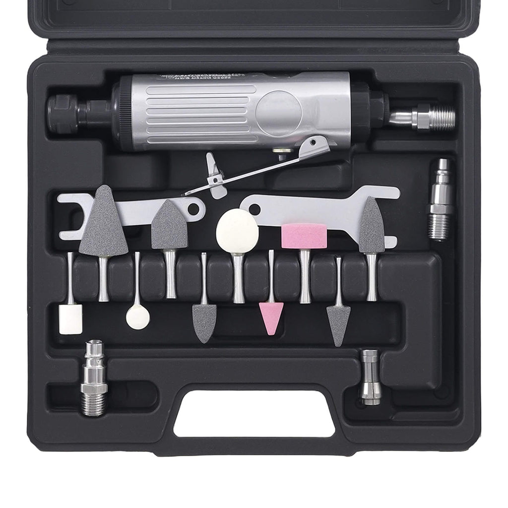 Neu Druckluft Luftschleifer Kompakt 1/4 Stabschleifer 25000 U/min Komplett Set