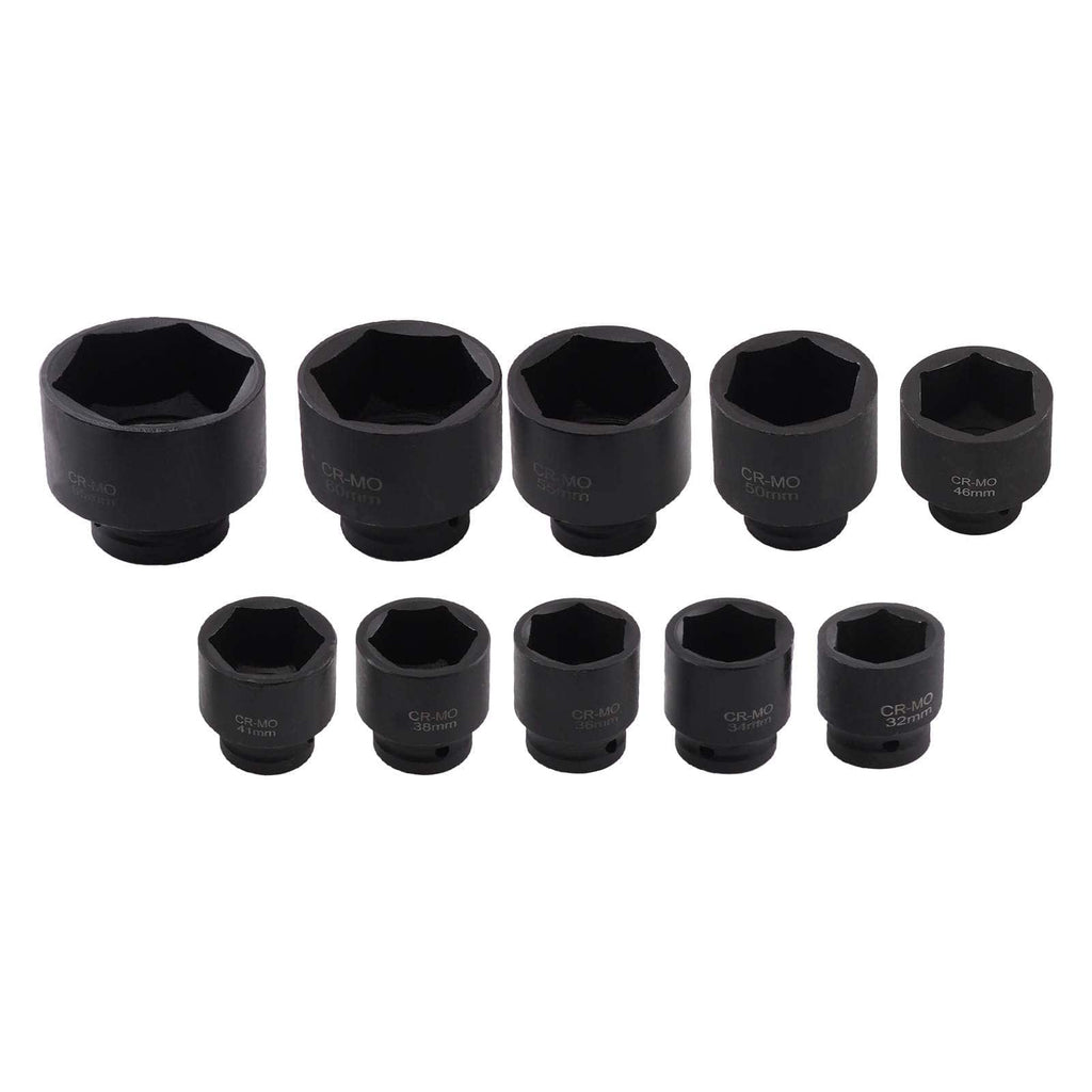 Neu 24tlg Schlagschrauber Nüsse 3/4 1 6-Kant Steckschlüssel Metrisch 21-65mm