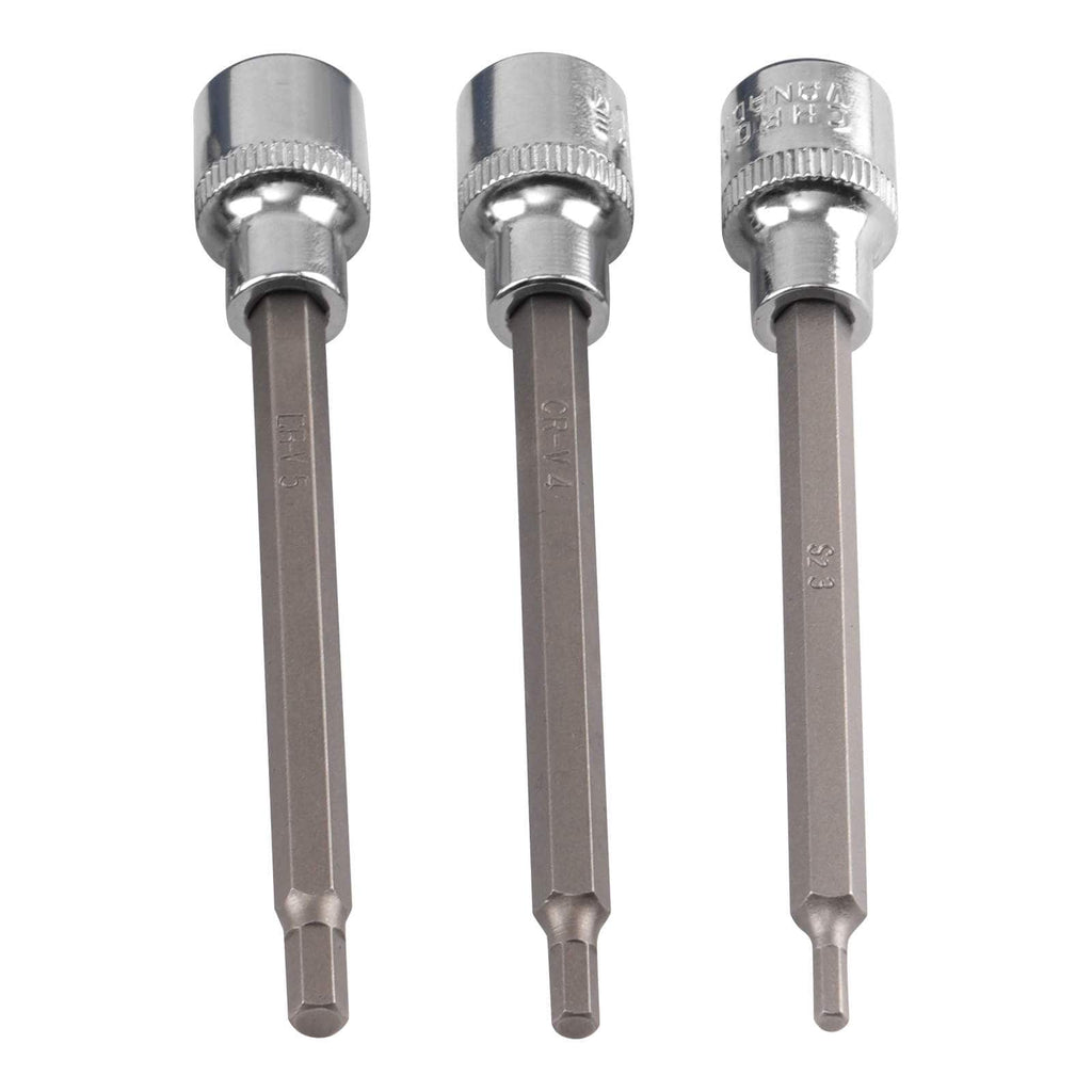 Neu 7-teilig Inbus Steckschlüssel 3/8 Antrieb 3-10mm Extra Lang for Werkstatt