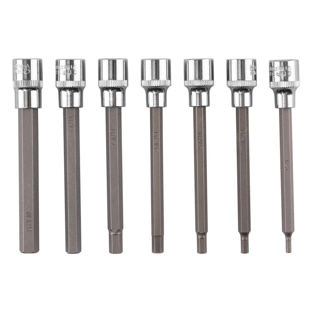 Neu 7-teilig Inbus Steckschlüssel 3/8 Antrieb 3-10mm Extra Lang for Werkstatt