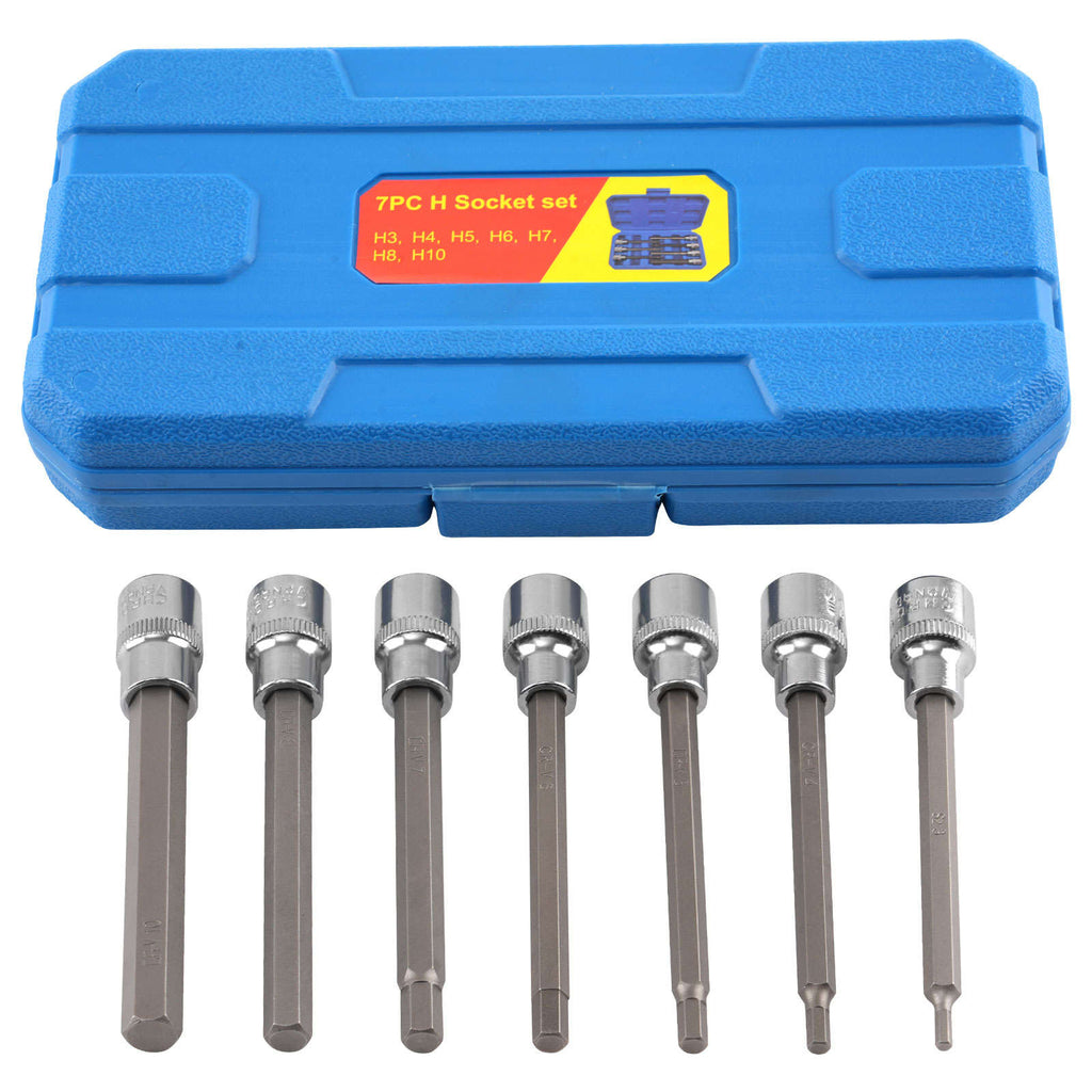 Neu 7-teilig Inbus Steckschlüssel 3/8 Antrieb 3-10mm Extra Lang for Werkstatt