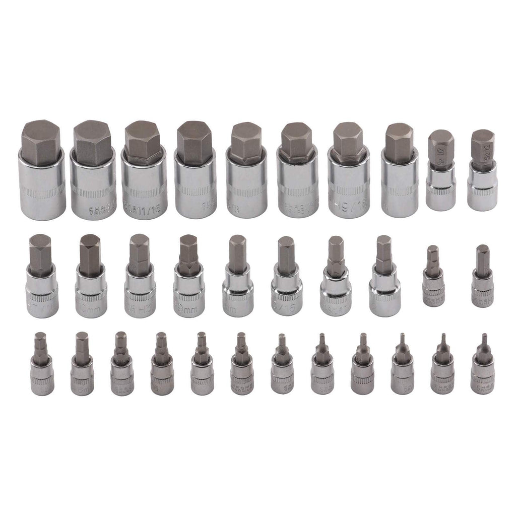 Neu 32 Bit Innensechskant Steckschlüssel Satz S2 Stahl 1/4 3/8 1/2 Zoll Set