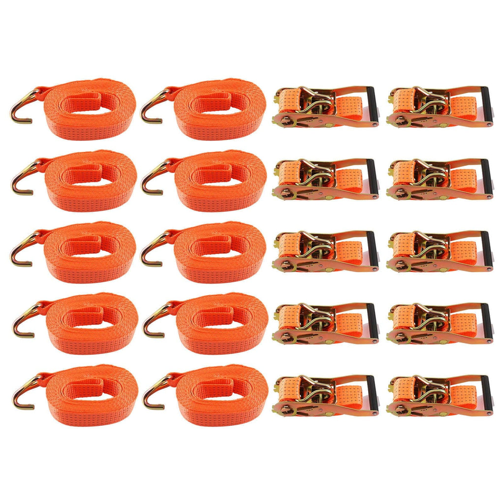 Neu 10x 5000kg 6m 5tone Profi Spanngurte 2 teilig Zurrgurte Ratschengurte Gurte 5ton