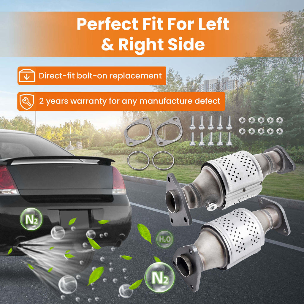 Neu 2* R+L Katalysator Kat Auspuff kompatibel für Nissan NP300 Navara Pathfinder (R51)
