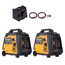 Laden Sie das Bild in den Galerie-Viewer, Neu 2x Inverter Stromerzeuger Notstromaggregat Benzin / LPG 3,5KW Parallelschaltbox