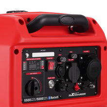 Laden Sie das Bild in den Galerie-Viewer, Neu 5500W Benzin generator Inverter Stromaggregat E-Start+Bluetooth Start+ ECO-Modus
