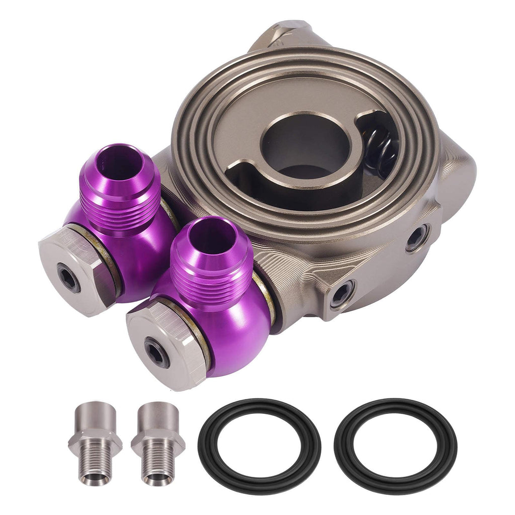 Neu AN10 Universal Ölkühlerfilter Sandwichadapter 360° drehbarer Thermostatadapter