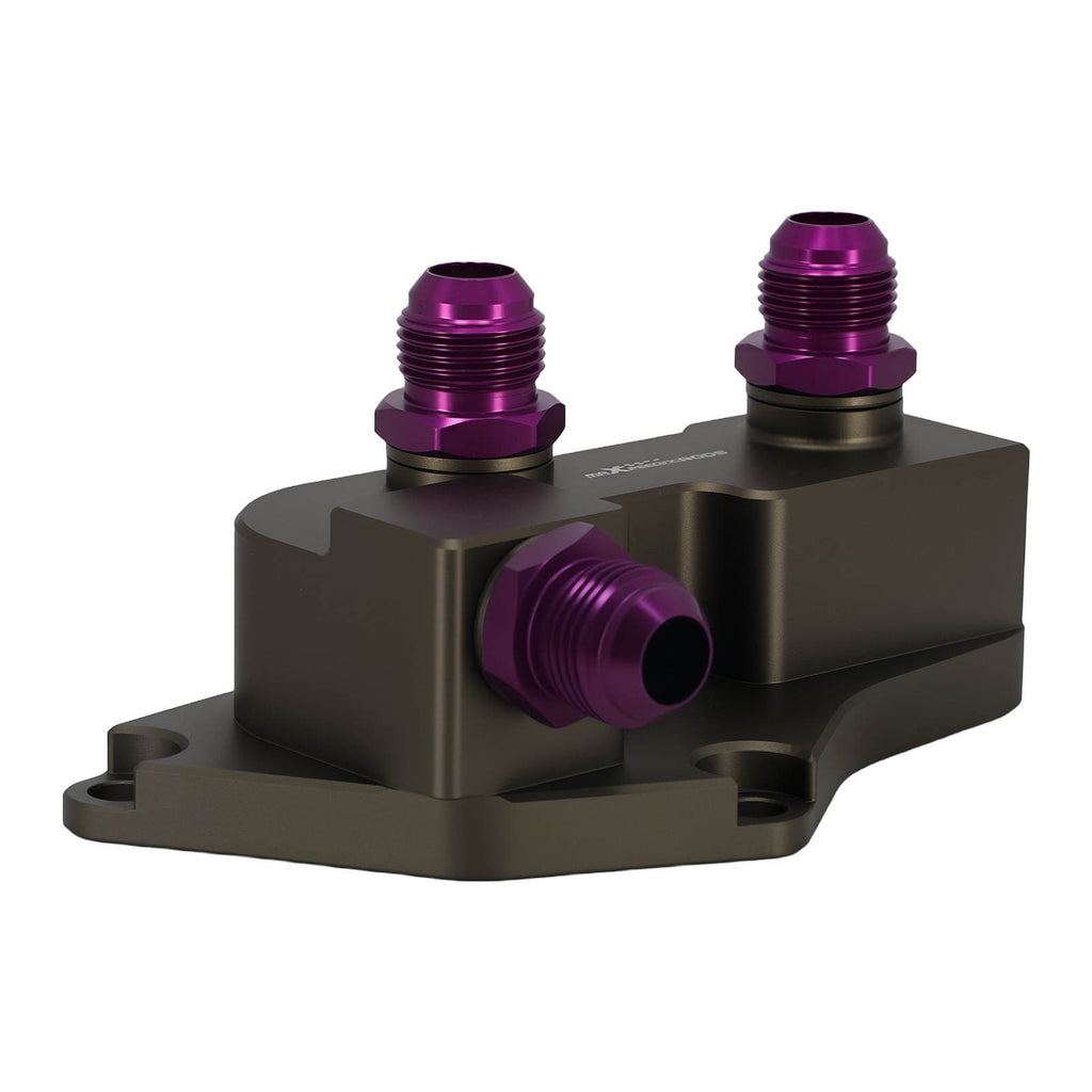 Neu Aluminium Ölfilter Adapter AN10 Thermostat kompatibel für BMW N20 N26 N51 N52 N53