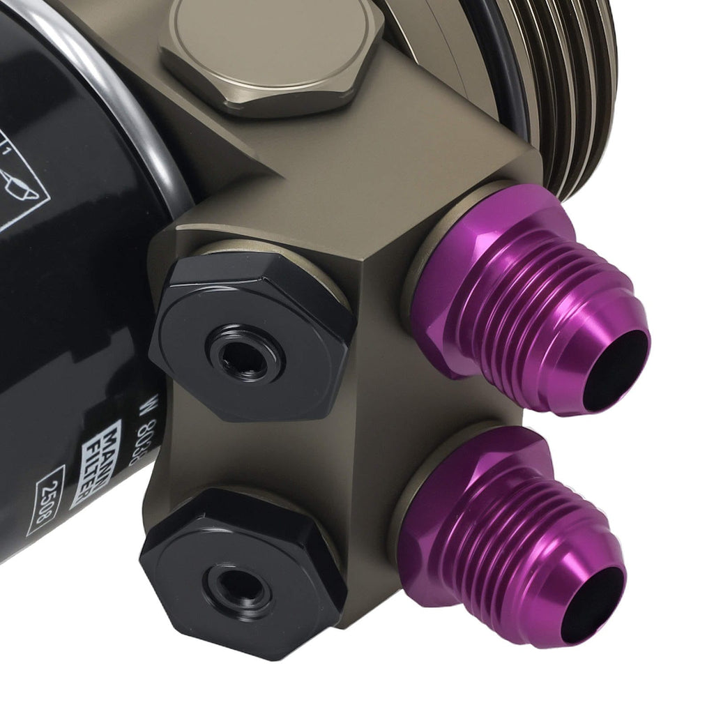 Neu Aluminium Ölfilter-Adapter AN10 kompatibel für Audi S4/S5/A8L kompatibel für Porsche Cayenne 3.0T