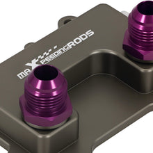 Laden Sie das Bild in den Galerie-Viewer, Neu Adapter Sandwich Ölfilter AN10 kompatibel für VW Audi TDI Motor Violett CNC Gefräst