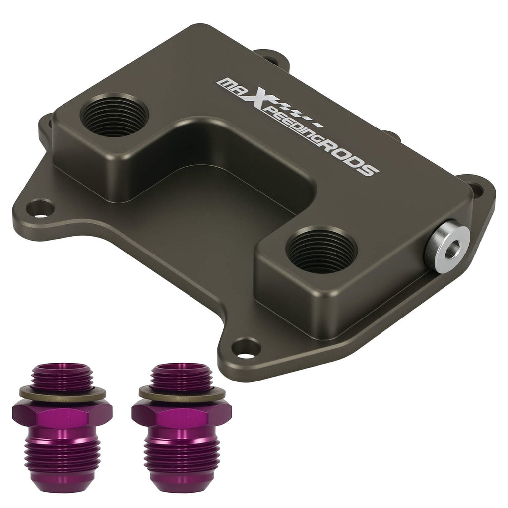 Neu Adapter Sandwich Ölfilter AN10 kompatibel für VW Audi TDI Motor Violett CNC Gefräst