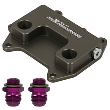 Laden Sie das Bild in den Galerie-Viewer, Neu Adapter Sandwich Ölfilter AN10 kompatibel für VW Audi TDI Motor Violett CNC Gefräst