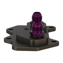 Laden Sie das Bild in den Galerie-Viewer, Neu AN10 Oil Cooler Adapter kompatibel für VW Audi EA113 CNC Aluminium Violett Eloxiert
