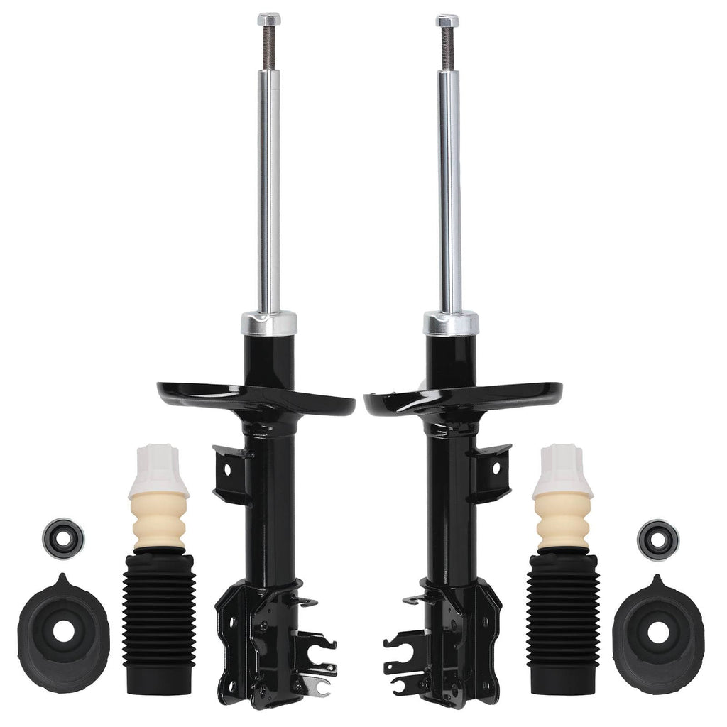 Neu 2x Federbein + Anschlagpuffer + Domlager kompatibel für Fiat 500 2007-2025 51860012