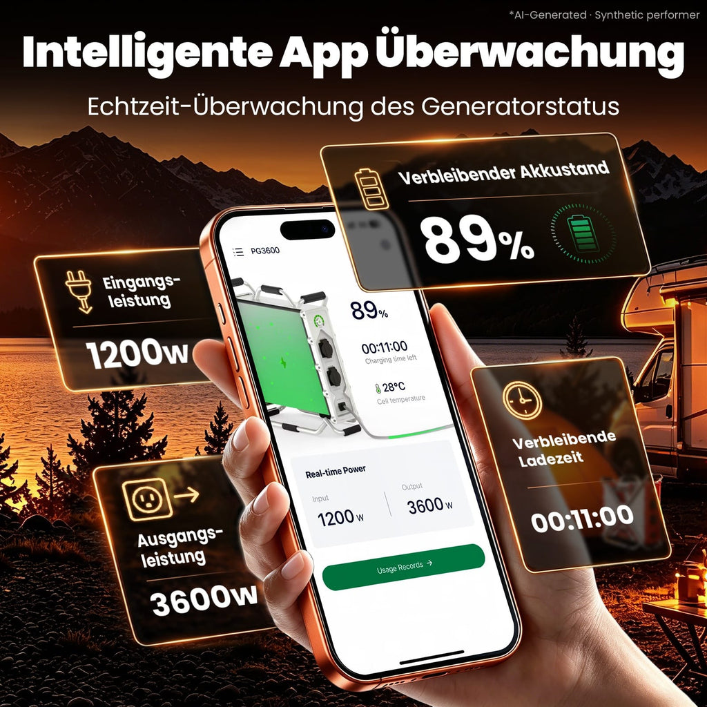 Neu Tragbare Powerstation 24kg 3600W IP54 for BaustellenOutdoor-Einsatz