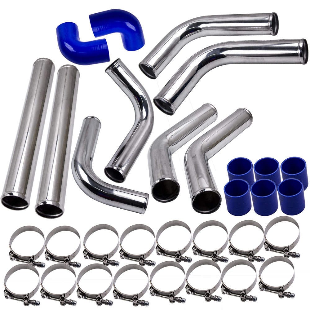 Neu 2.5 Intercooler Pipe Kit Universal Ladeluftkühler 45/75/90 Grad Rohr Kit