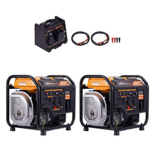 Laden Sie das Bild in den Galerie-Viewer, Neu 2x 3200W Inverter Stromerzeuger Benzin tragbar Notstromaggregat +Parallele Boxen