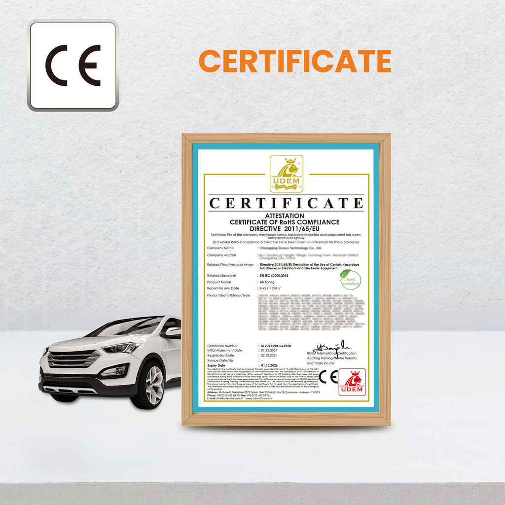 Neu 2X Luftfeder Vorne + Kompressor Luftfederung kompatibel für Mercedes-Benz ML GL W164 X164