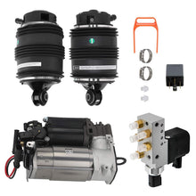 Laden Sie das Bild in den Galerie-Viewer, Neu 2X Luftfeder Hinten 3Pins + Kompressor + Ventilblock kompatibel für Mercedes E-Klasse W211