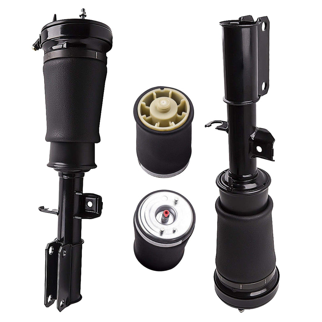 Neu 2X Luftfeder Hinten + 2X Luftfederung Federbeine Vorne kompatibel für BMW X5 E53 3.0L 4.8L