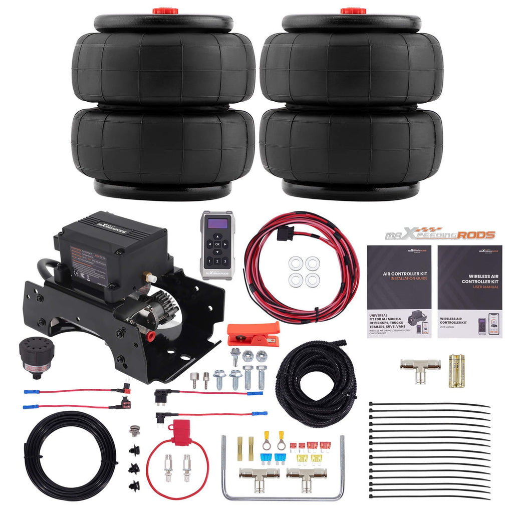 Neu 2600LBS Universal Federbalg + Wireless Kompressor Kontroller Kit for Heavy Duty