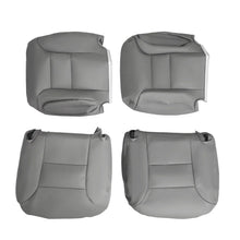 Laden Sie das Bild in den Galerie-Viewer, Neu 4-Teile Sitzbezug Vorne kompatibel für GMC Sierra Yukon 1995-1999 Grau Leder Wasserfest