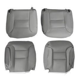 Neu 4-Teile Sitzbezug Vorne kompatibel für GMC Sierra Yukon 1995-1999 Grau Leder Wasserfest