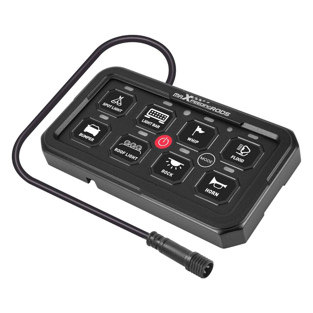 Neu 8-Gang RGB Schalttafel Touchpanel Universal 12-24V 60A Aluminium Boot Auto ATV