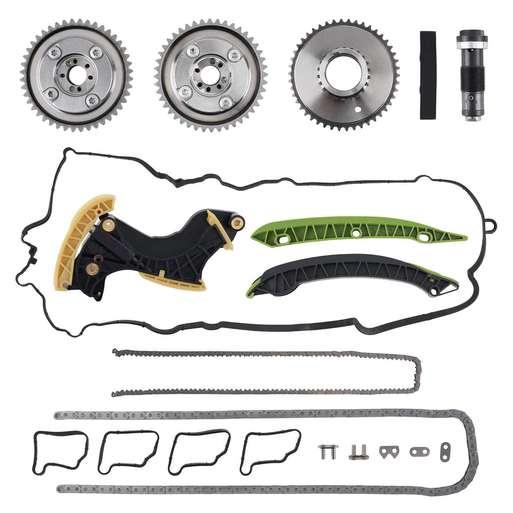 Neu Steuerkettensatz+Einsteller+Spanner Stabil kompatibel für Mercedes M271 CGI W204 S204