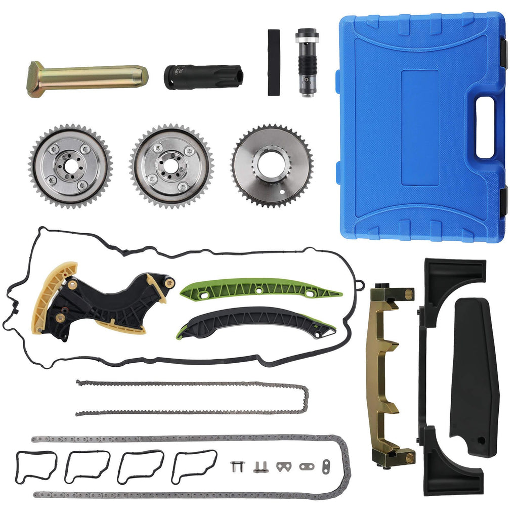 Neu Spanner Steuerkettensatz kompatibel für Mercedes C/E/SLK-Klasse W204 W212 R172 C204 M271
