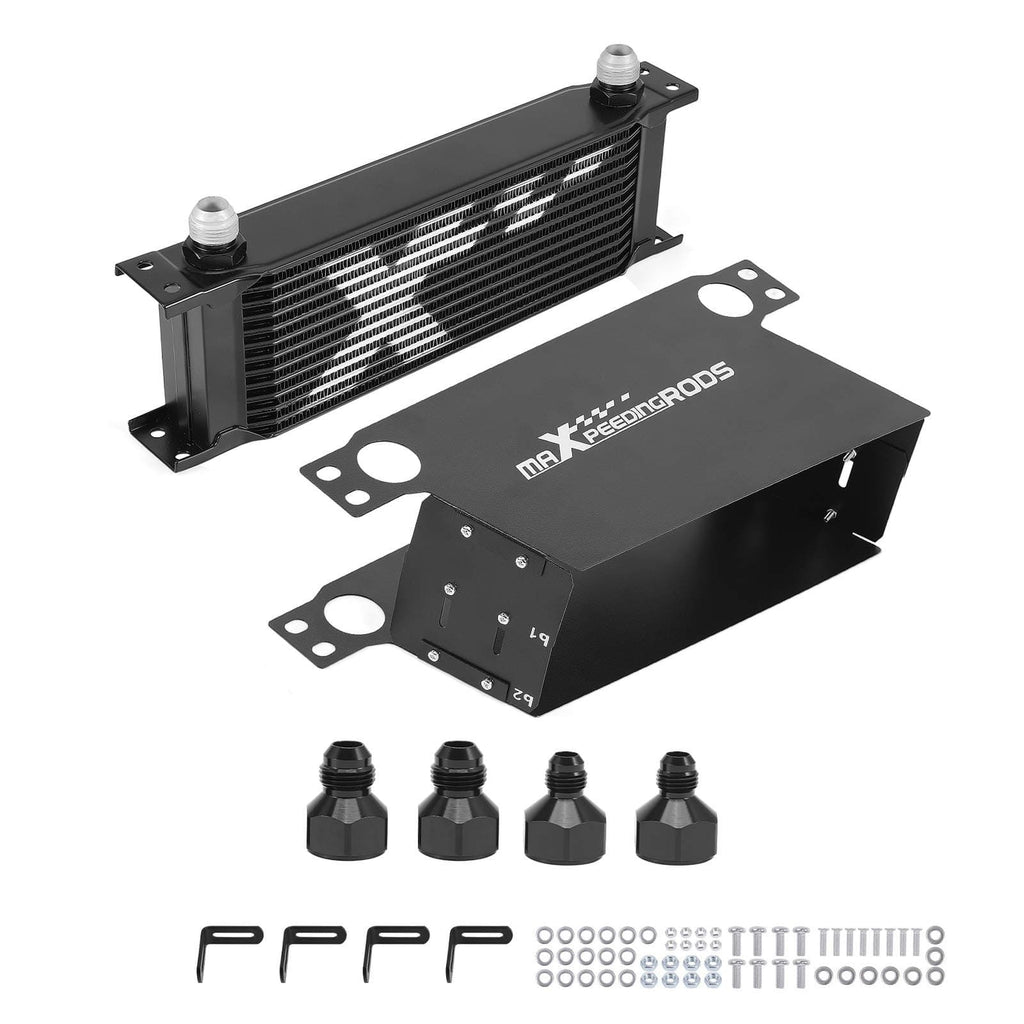 Neu 13-Reihen Universal Ölkühler Kit Aluminium AN-10 Transmission Oil Cooler Adapter