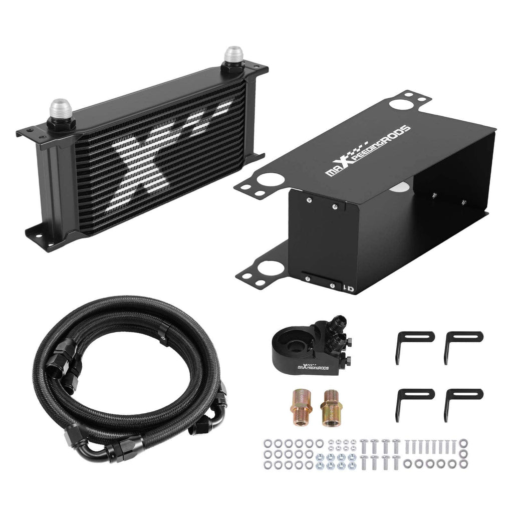 Neu 16 Reihen Oil Cooler Universal AN10 Transmission Ölkühler Edelstahl Kit