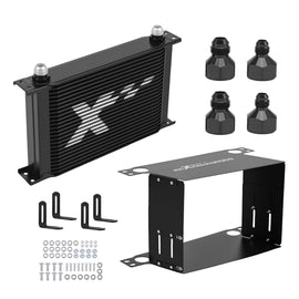 Neu 25 Row Ölkühler Kit Universal Aluminium AN-10 mit Adapter und Luftleit-Kit