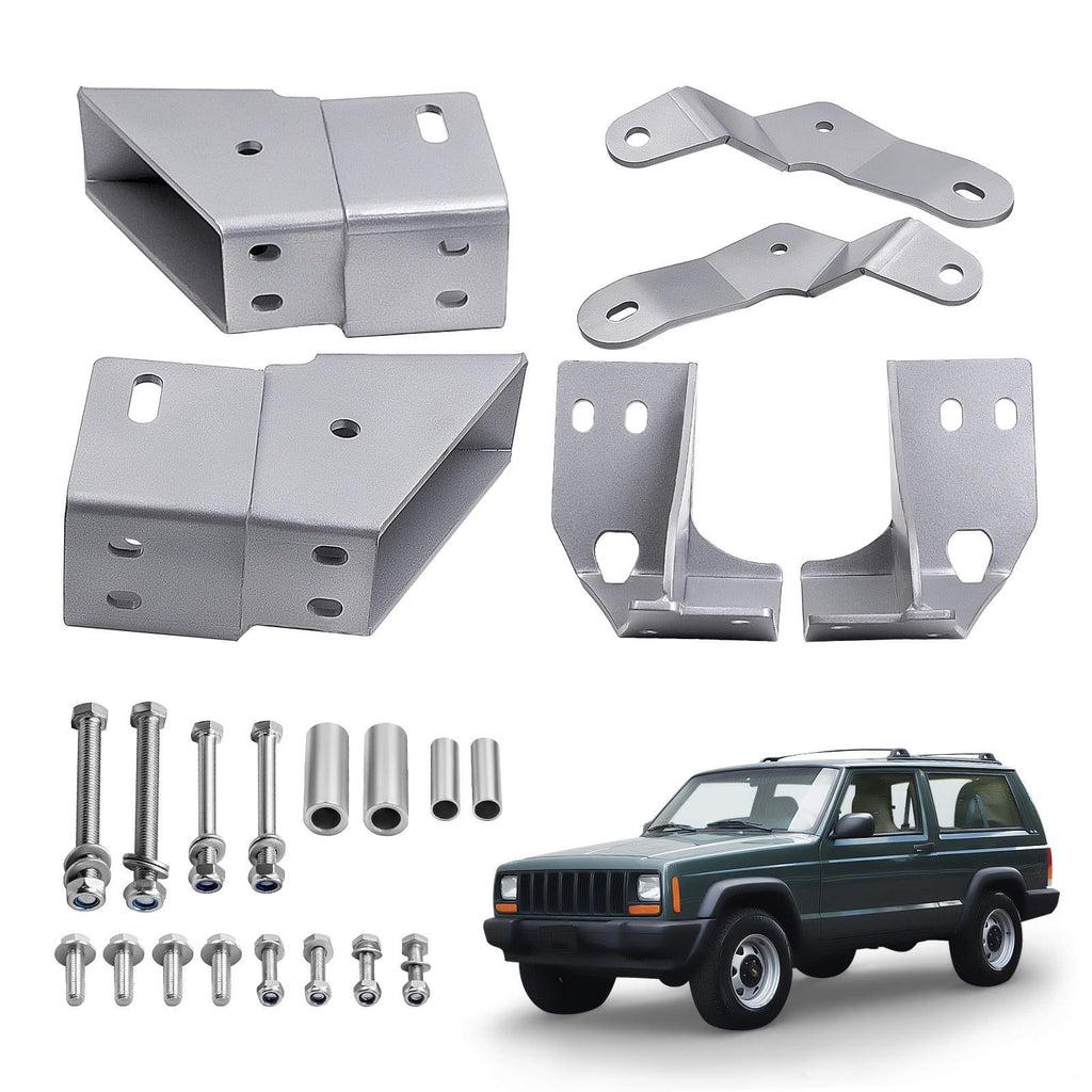 Neu Verstellbarer Spurstangen-Querlenker-Halterungssatz kompatibel für Jeep Cherokee XJ 1984