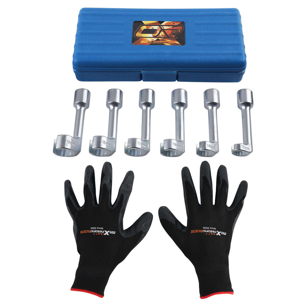 Neu 100mm Tief Diesel Steckschlüssel Set 12-19mm kompatibel für BMW/Audi 1/2 L-Form 6 Stück