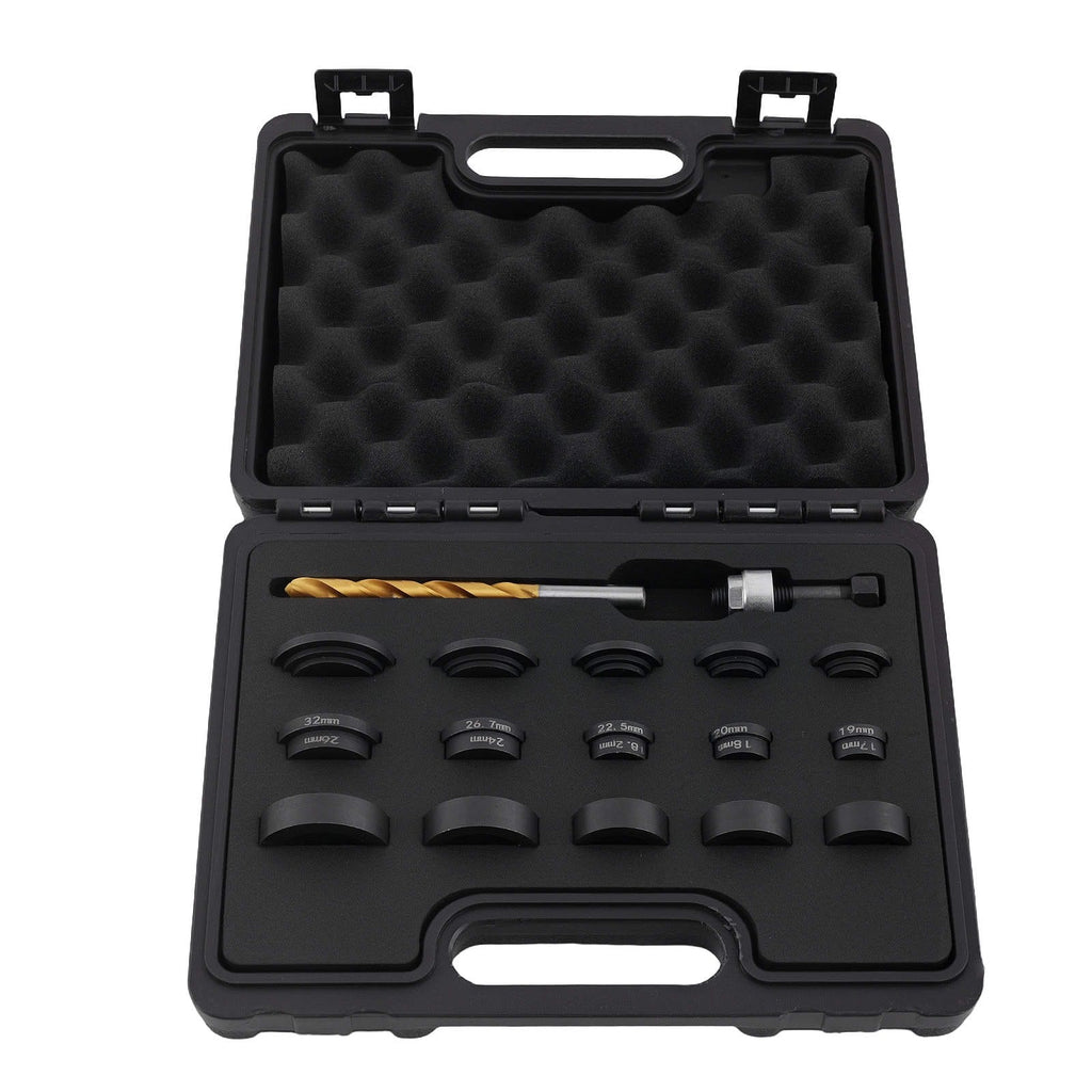 Neu 17PC Parksensor Lochstanzwerkzeug for Stoßstangen 17-32mm Kohlenstoffstahl HSS-G