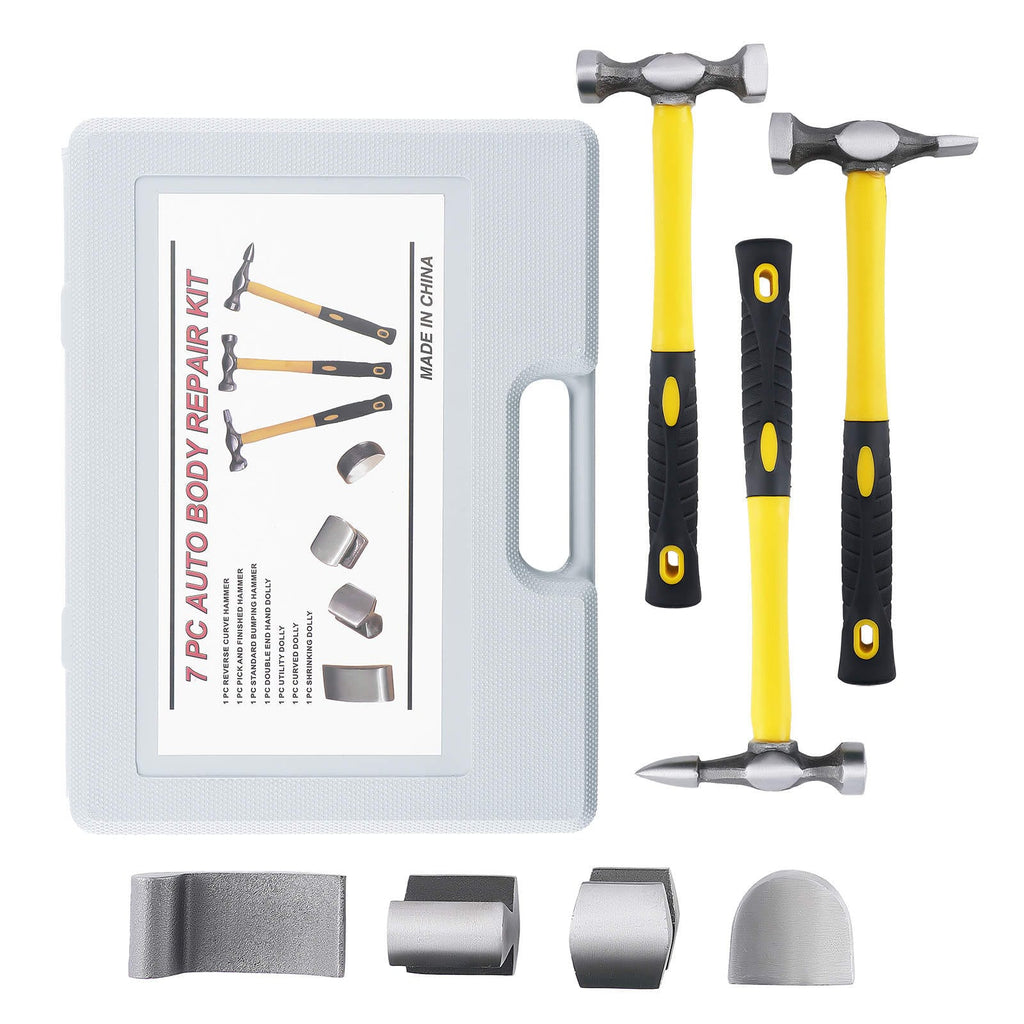 Neu Karosserie Ausbeulwerkzeug Satz Ausbeul-Hammer Ausbeulhammer Set 7-tlg