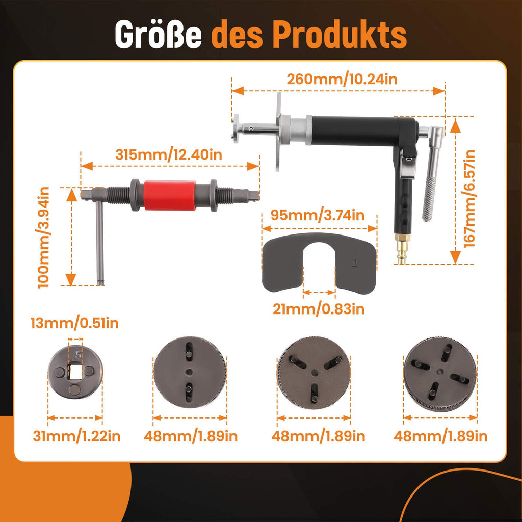 Neu Tools Universal Bremskolben-Rückstell-Werkzeug-Satz, 8-tlg 150.1964