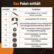 Laden Sie das Bild in den Galerie-Viewer, Neu Tools Universal Bremskolben-Rückstell-Werkzeug-Satz, 8-tlg 150.1964
