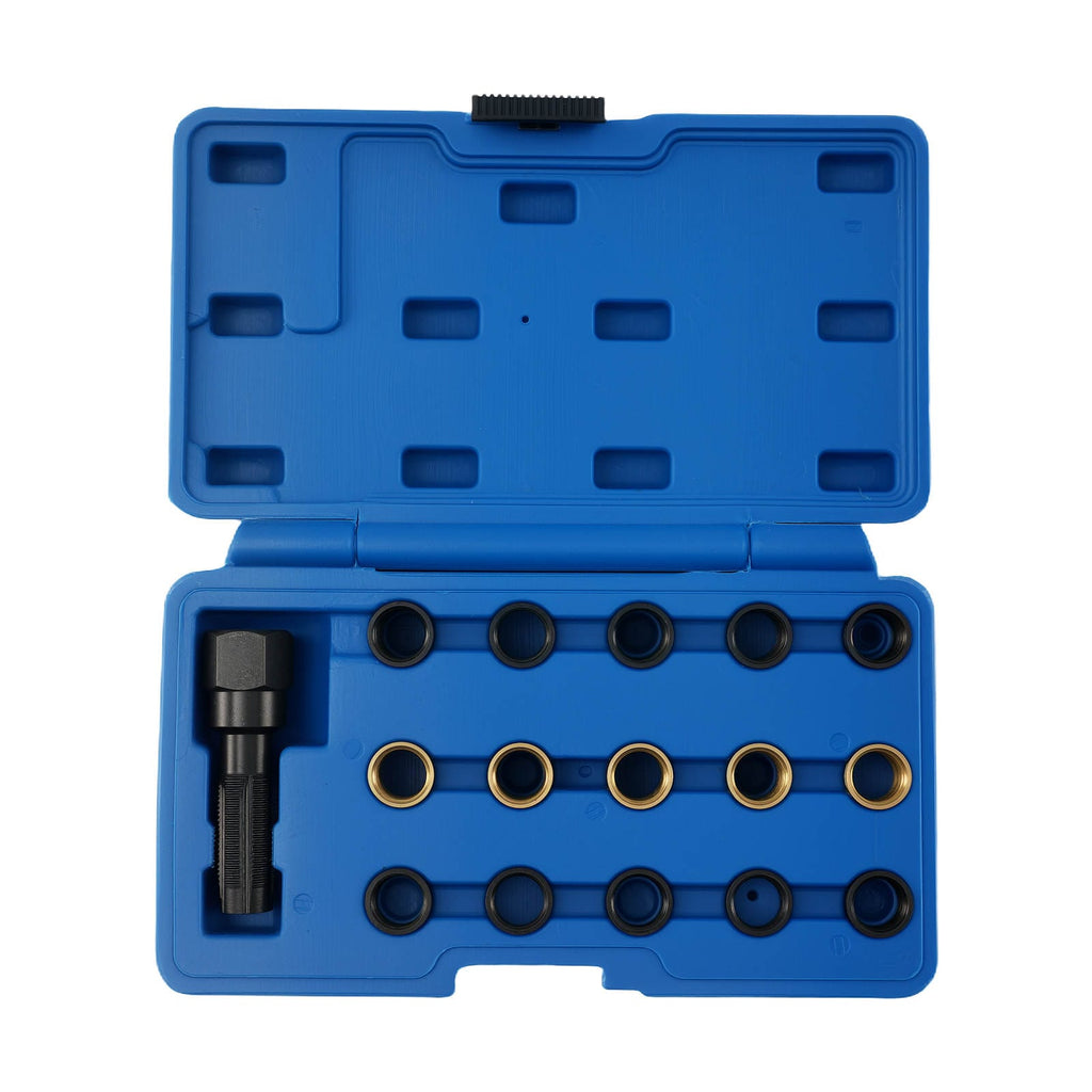 Neu 16-tlg Zündkerzengewinde Reparatur Werkzeugset M14x1.25 M16x1.25 for Auto KFZ