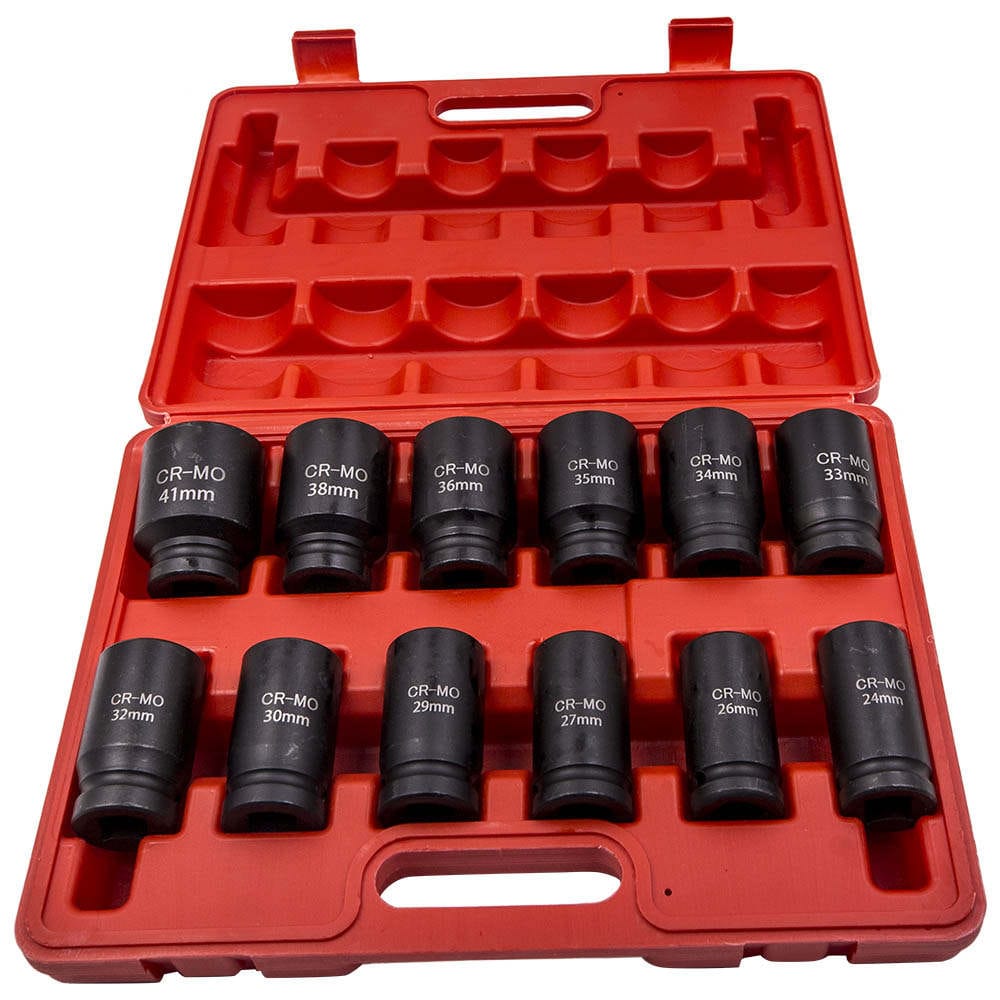 Neu Schlagschrauber Kraftnuss Kraft Steckschlüssel 3/4 Stecknuss 24-41mm | 12-tlg.