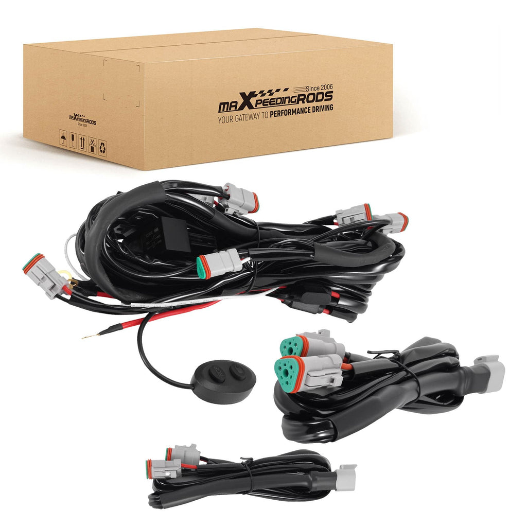 Neu Kabelbaum Schalter For maXpeedingrods RGB LED Arbeitsscheinwerfer 10-14V 60A