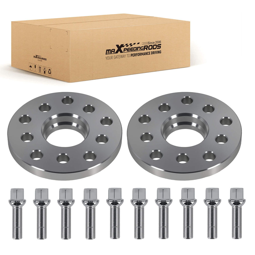 Neu 15mm Alufelgen Distanzscheiben kompatibel für Audi A3/A4/A6/A8 5x112 Spurverbreiterung