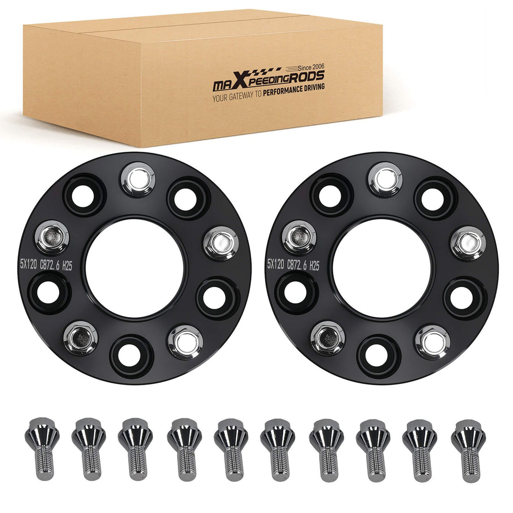 Neu 25mm Distanzscheibe 5x120 M12x1.5 kompatibel für BMW 1er 3er 5er 72.6mm Zentrierring Alu