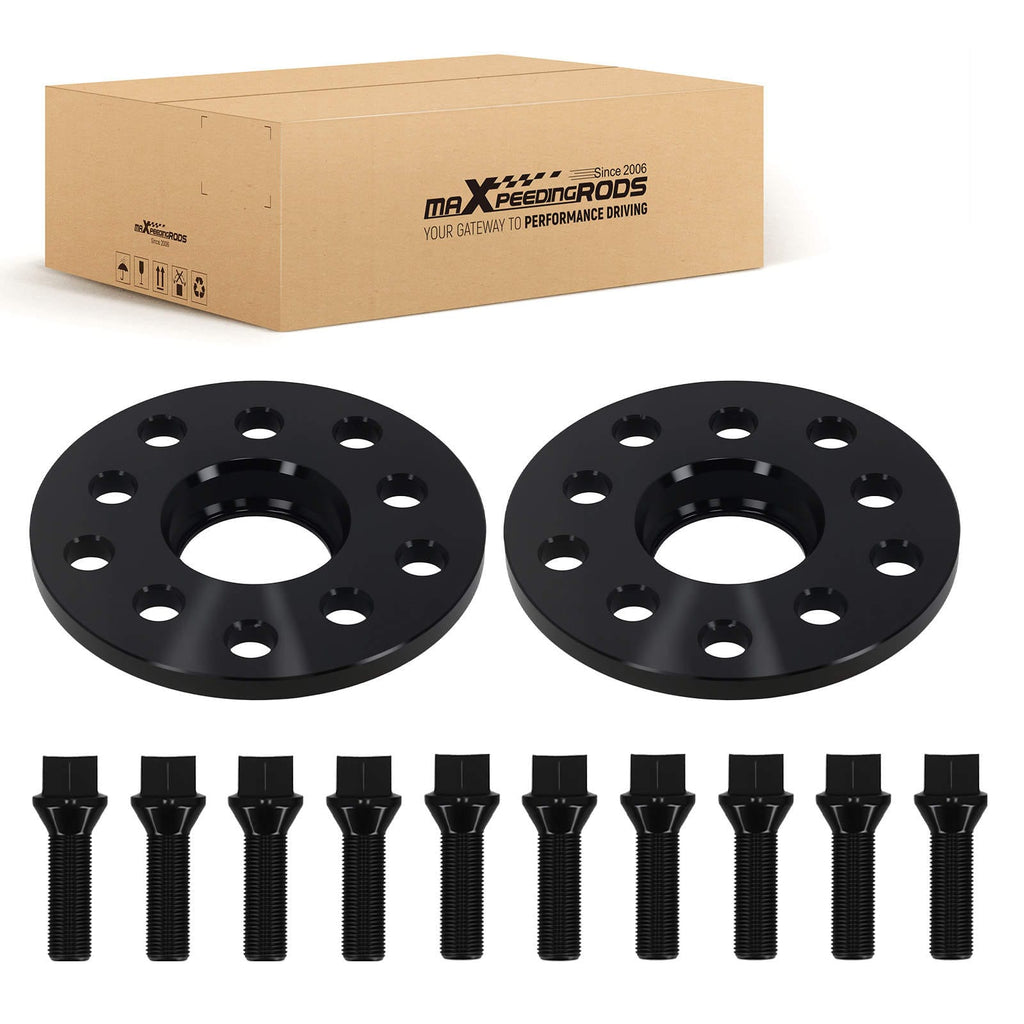 Neu 2 Stück Alu Spurverbreiterung 10mm kompatibel für Audi A3/A4/A6/A8 5x112 M14x1.5 Set