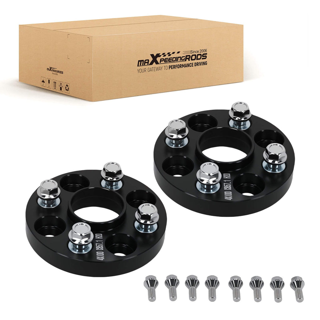 Neu 20mm Radspacer Distanzscheiben kompatibel für VW Golf Jetta Polo 4x100 M12x1.5 Alulegierung