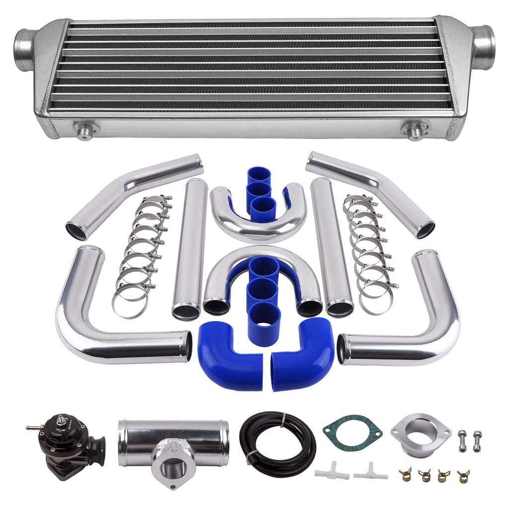 Neu Universal Ladeluftkühler 2.5 Rohr Schlauch Kit + BOV Flanschrohradapter Kit